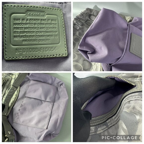 Coach F15054 Optic Signature Penelope Signature Canvas Hobo Shoulder Bag - Picture 14 of 15